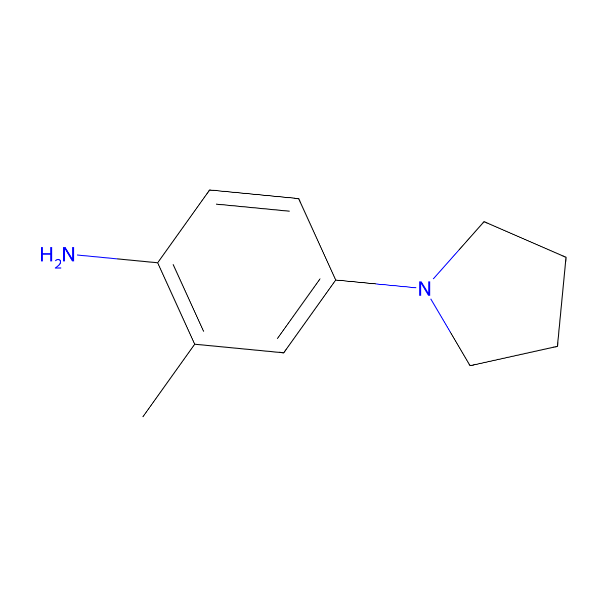 2-Methyl-4-(pyrrolidin-1-yl)aniline molecular structure, CAS 143525-69-3