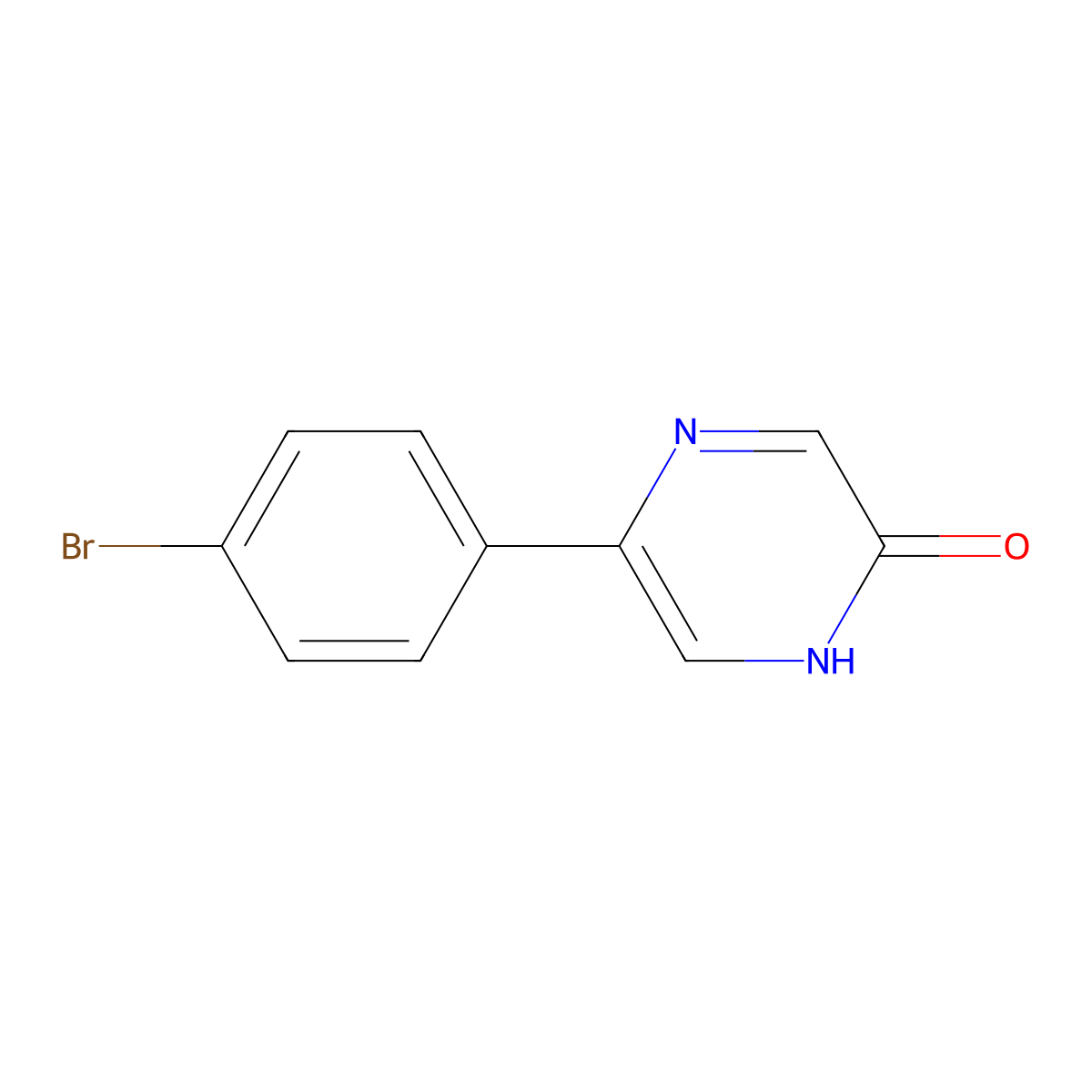 5-(4-Bromophenyl)-1,2-dihydropyrazin-2-one molecular structure, CAS 143526-43-6