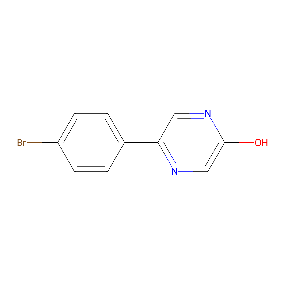5-(4-Bromophenyl)-1,2-dihydropyrazin-2-one molecular structure, CAS 143526-43-6
