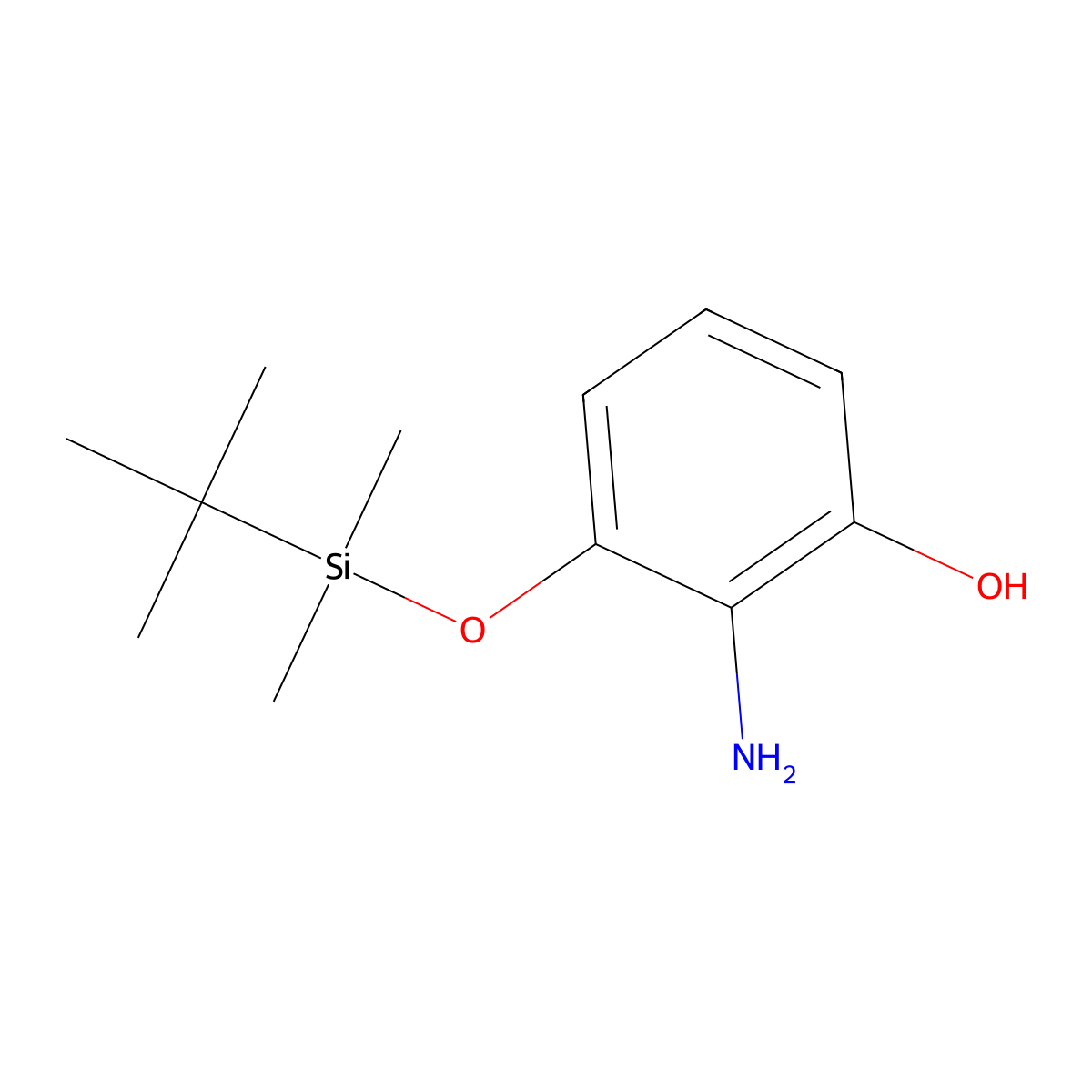 2-Amino-3-((tert-butyldimethylsilyl)oxy)phenol molecular structure, CAS 143526-60-7