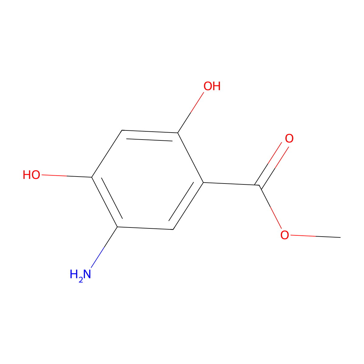 Methyl 5-amino-2,4-dihydroxy-benzoate molecular structure, CAS 1435323-67-3