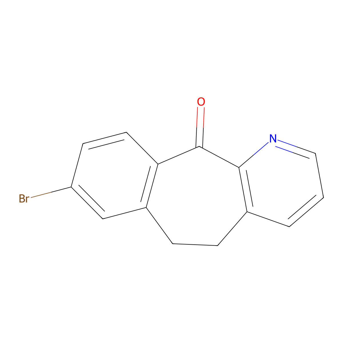 8-Bromo-5H-benzo[5,6]cyclohepta[1,2-b]pyridin-11(6H)-one molecular structure, CAS 143540-56-1