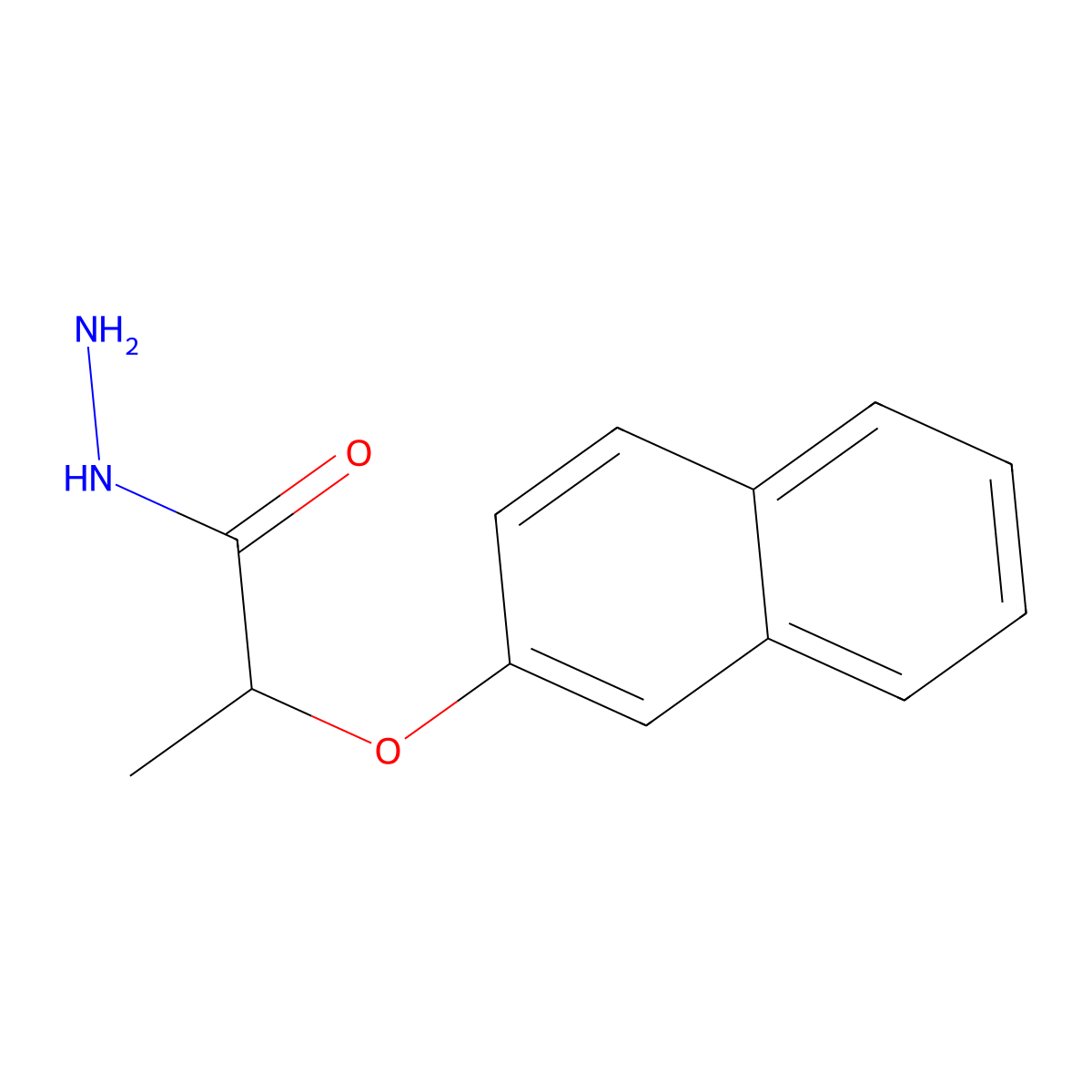 2-(2-Naphthyloxy)propanohydrazide molecular structure, CAS 143540-88-9