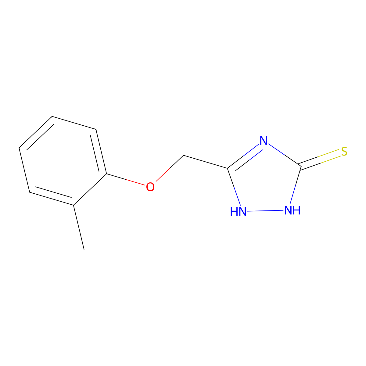 5-o-Tolyloxymethyl-4H-[1,2,4]triazole-3-thiol molecular structure, CAS 143540-95-8