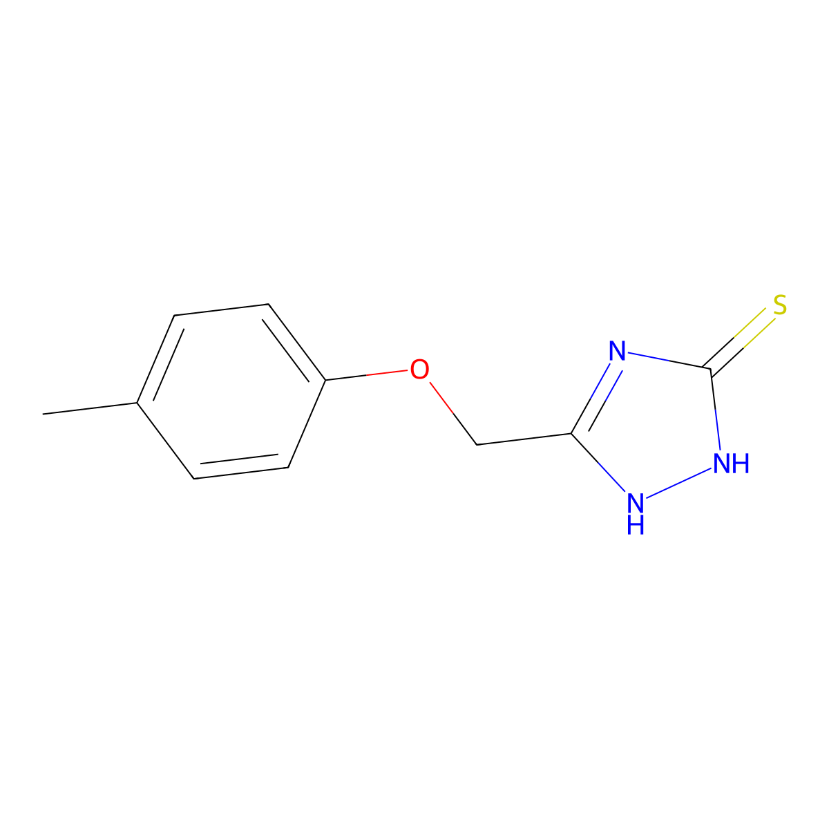 5-(4-methylphenoxymethyl)-4H-1,2,4-triazole-3-thiol molecular structure, CAS 143540-96-9