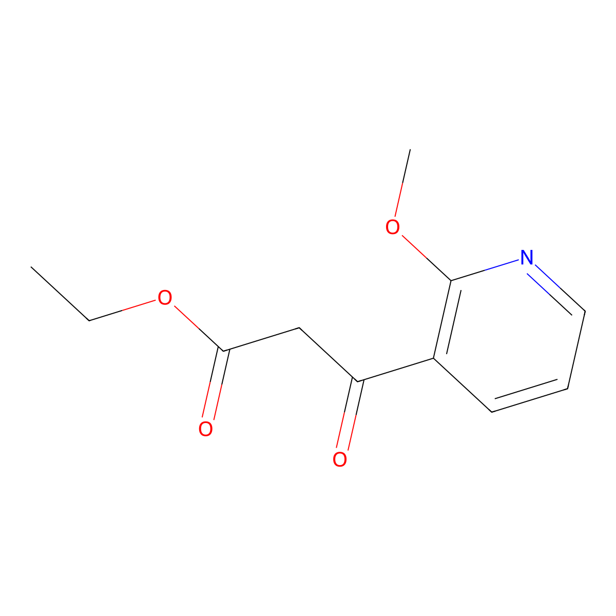 Ethyl 3-(2-methoxypyridin-3-yl)-3-oxopropanoate molecular structure, CAS 1435402-18-8