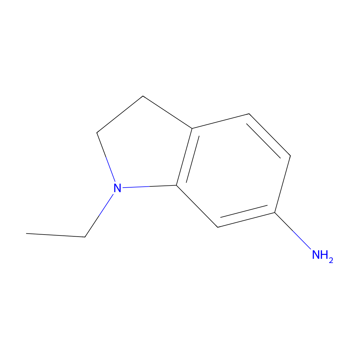 1-Ethyl-2,3-dihydro-1H-indol-6-amine molecular structure, CAS 143543-67-3