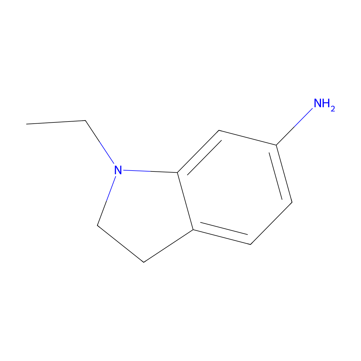 1-Ethyl-2,3-dihydro-1H-indol-6-amine molecular structure, CAS 143543-67-3