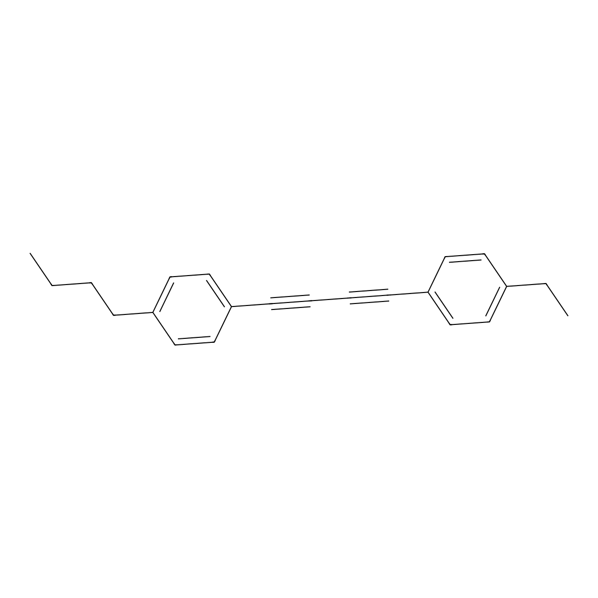 1-Butyl-4-[4-(4-ethylphenyl)buta-1,3-diyn-1-yl]benzene molecular structure, CAS 143543-95-7