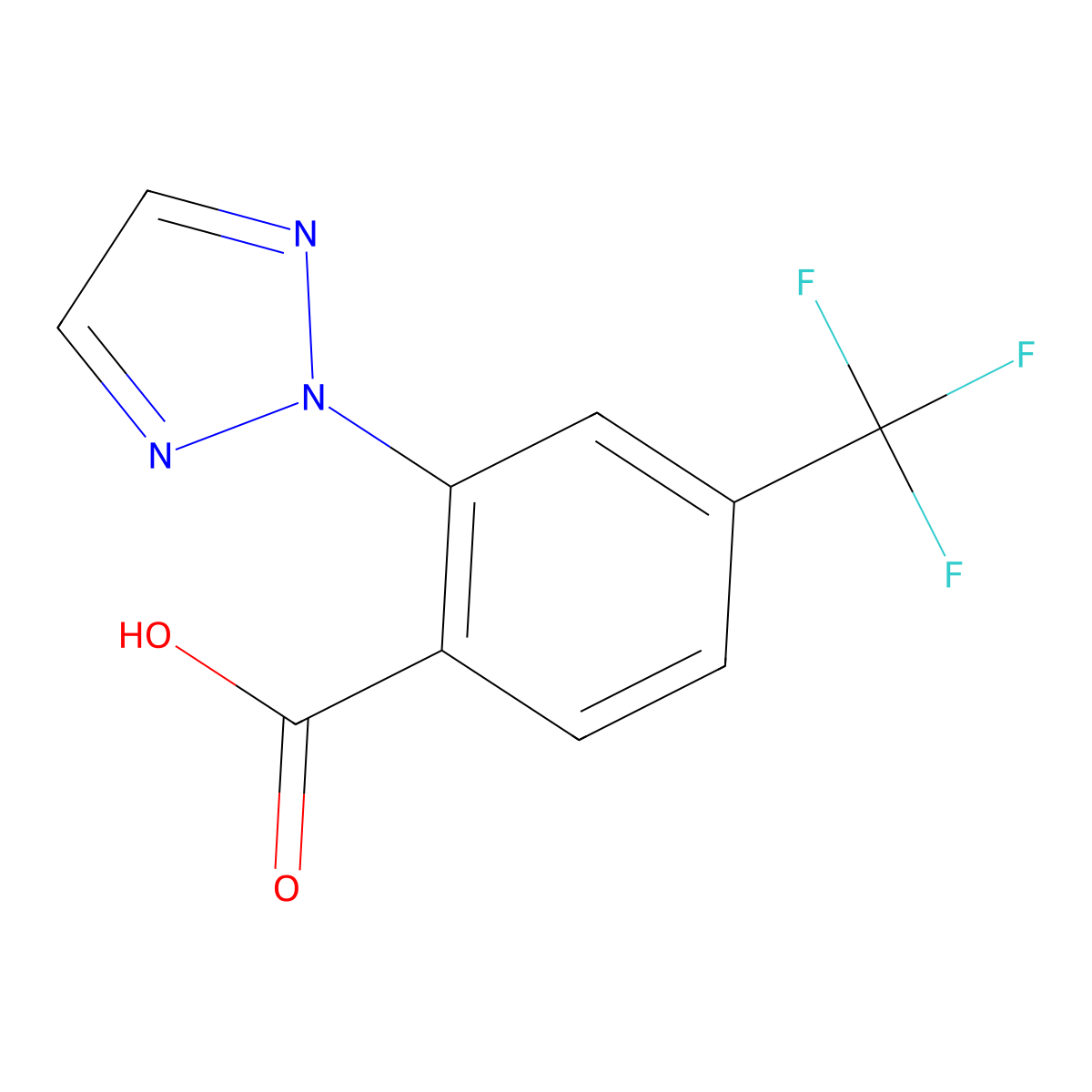 2-(2H-1,2,3-triazol-2-yl)-4-(trifluoromethyl)benzoic acid molecular structure, CAS 1435479-65-4