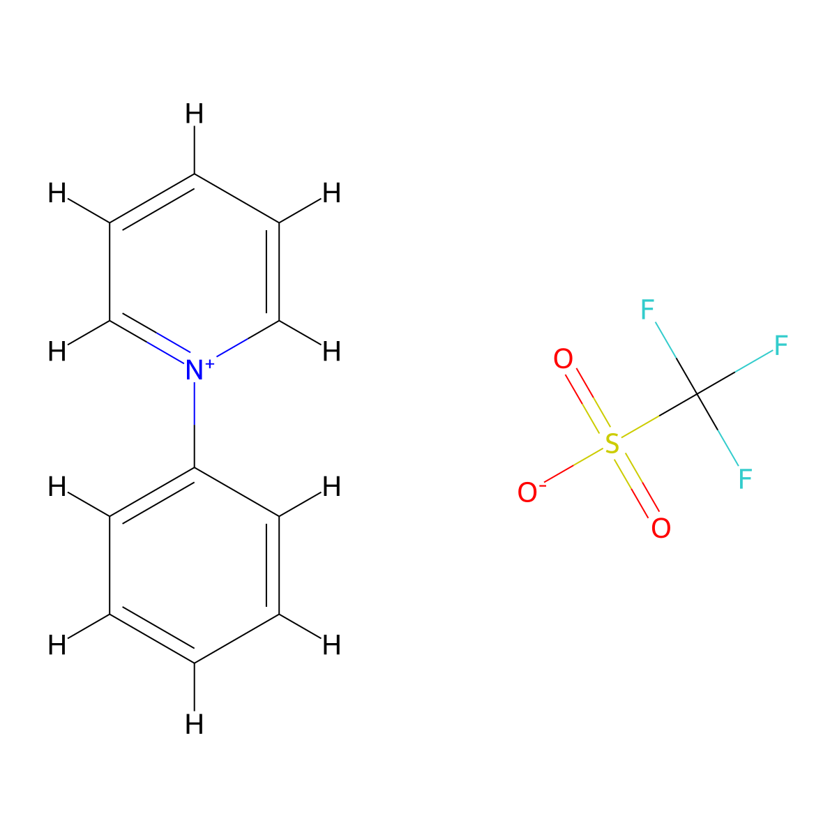 1-Phenylpyridin-1-ium trifluoromethanesulfonate molecular structure, CAS 1435484-85-7