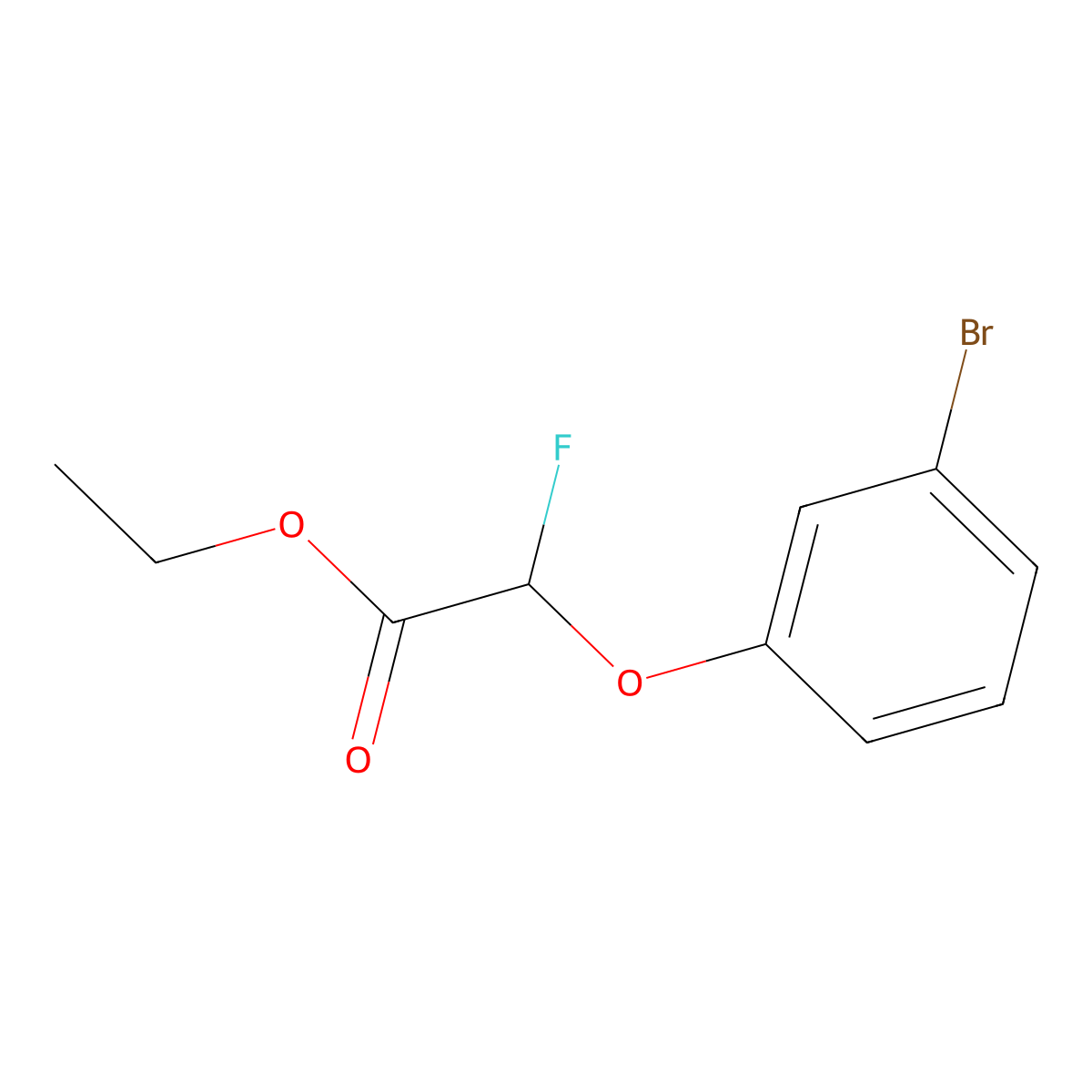 Ethyl 2-(3-bromophenoxy)-2-fluoroacetate molecular structure, CAS 1435486-10-4