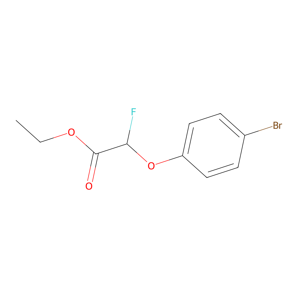 Ethyl 2-(4-bromophenoxy)-2-fluoroacetate molecular structure, CAS 1435486-11-5