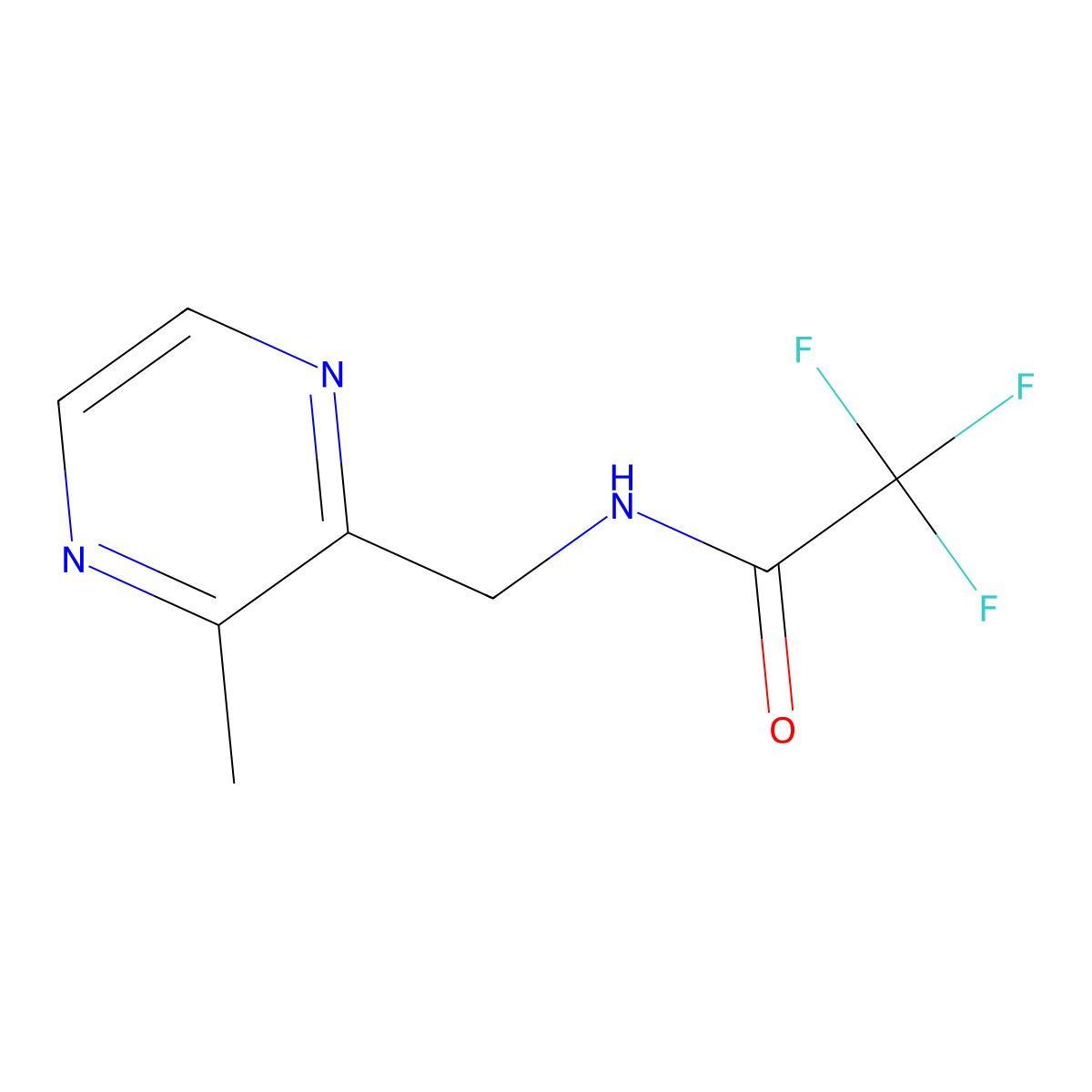 2,2,2-trifluoro-N-[(3-methylpyrazin-2-yl)methyl]acetamide molecular structure, CAS 1435487-56-1