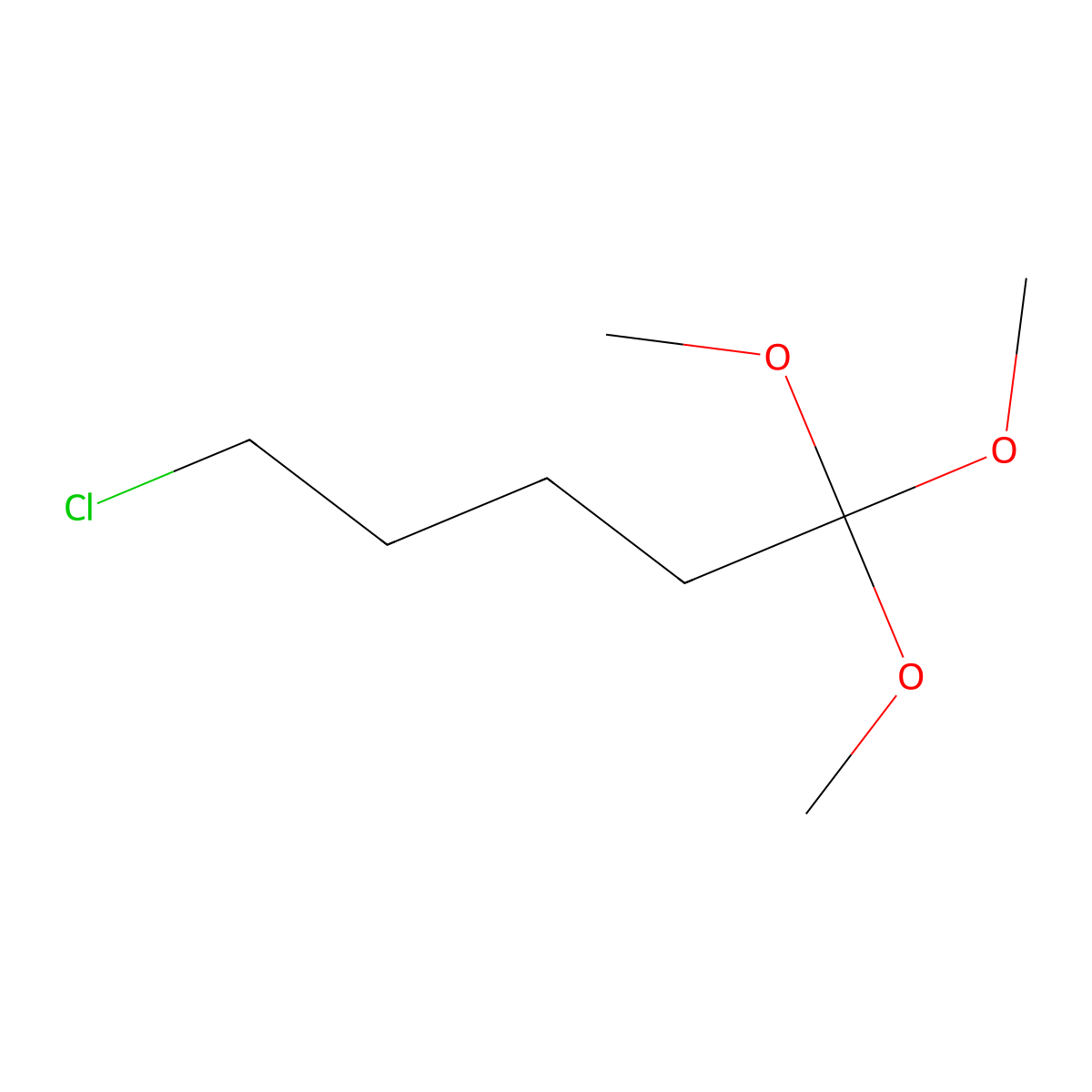 5-Chloro-1,1,1-trimethoxypentane molecular structure, CAS 143556-37-0