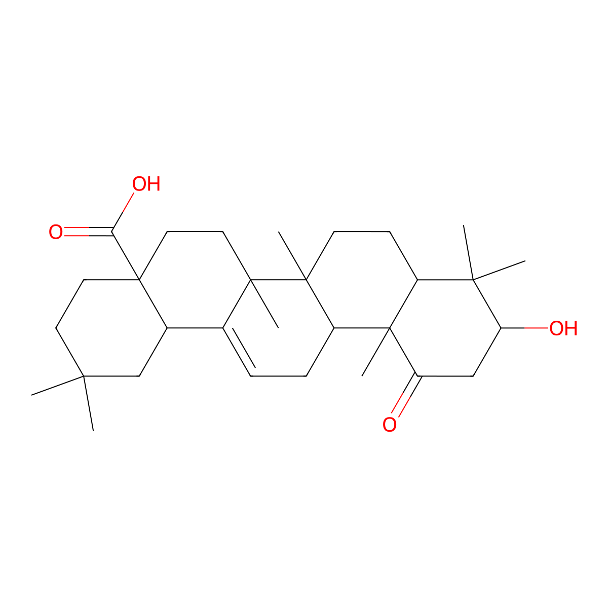 Virgatic acid molecular structure, CAS 14356-51-5