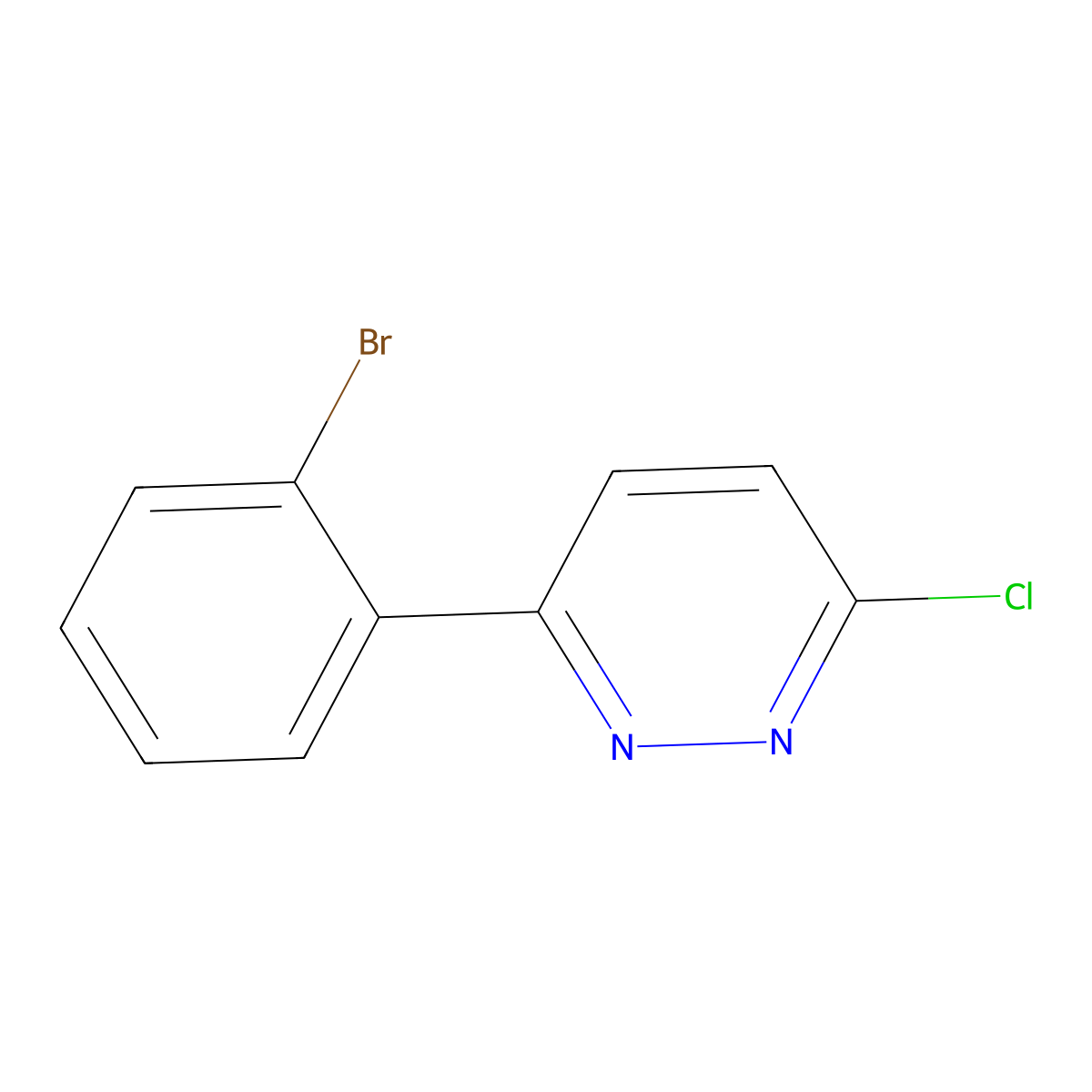 3-(2-Bromophenyl)-6-chloropyridazine molecular structure, CAS 143569-57-7