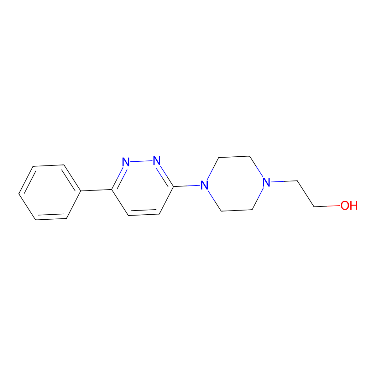 2-[4-(6-Phenylpyridazin-3-yl)piperazin-1-yl]ethanol molecular structure, CAS 143569-59-9