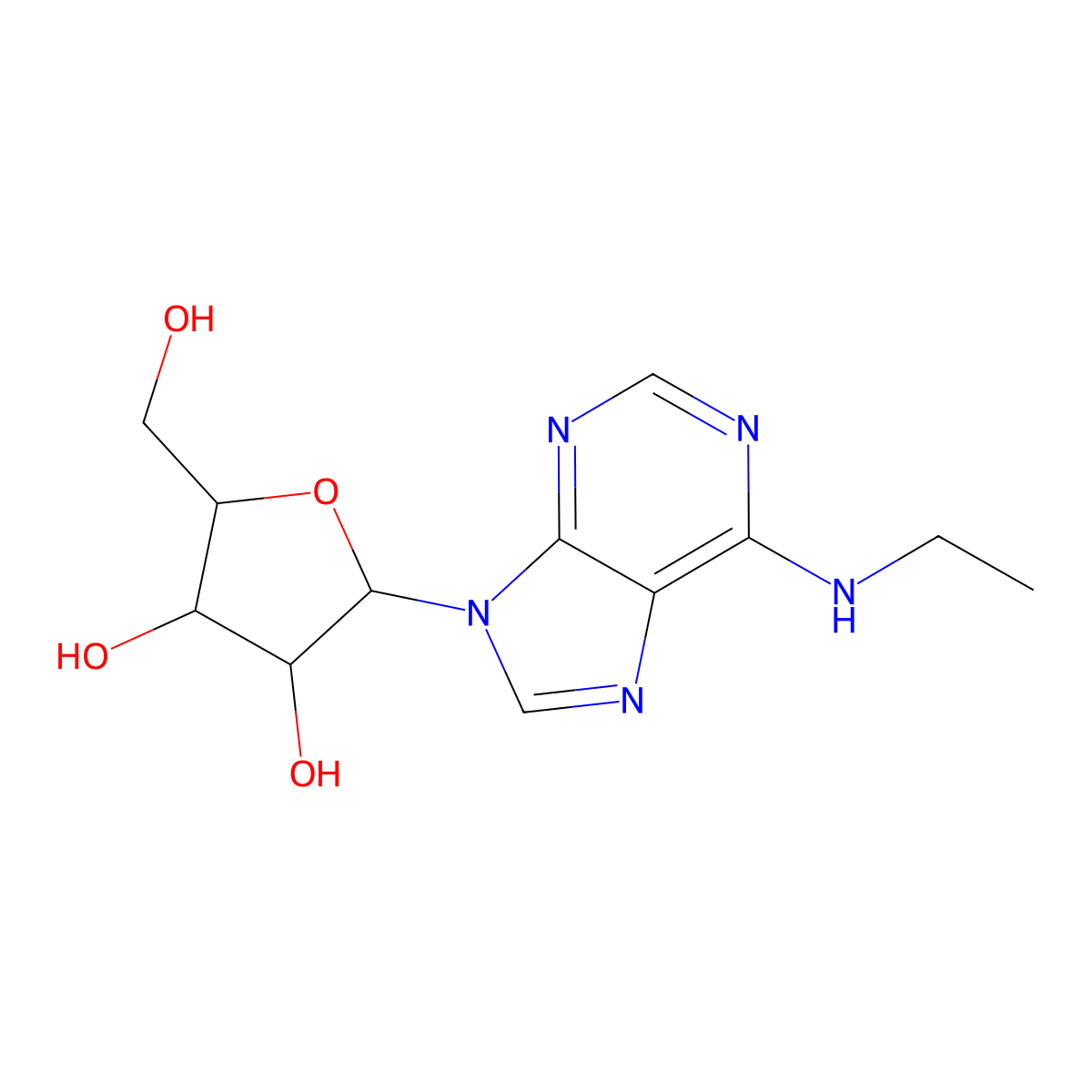 n6-Ethyladenosine molecular structure, CAS 14357-08-5