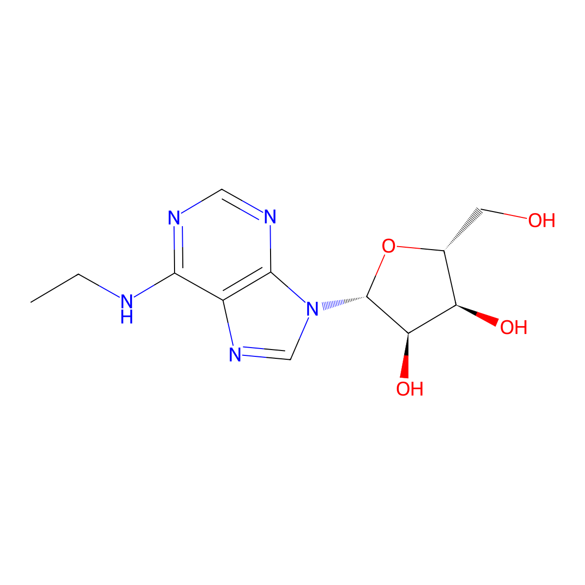 n6-Ethyladenosine molecular structure, CAS 14357-08-5