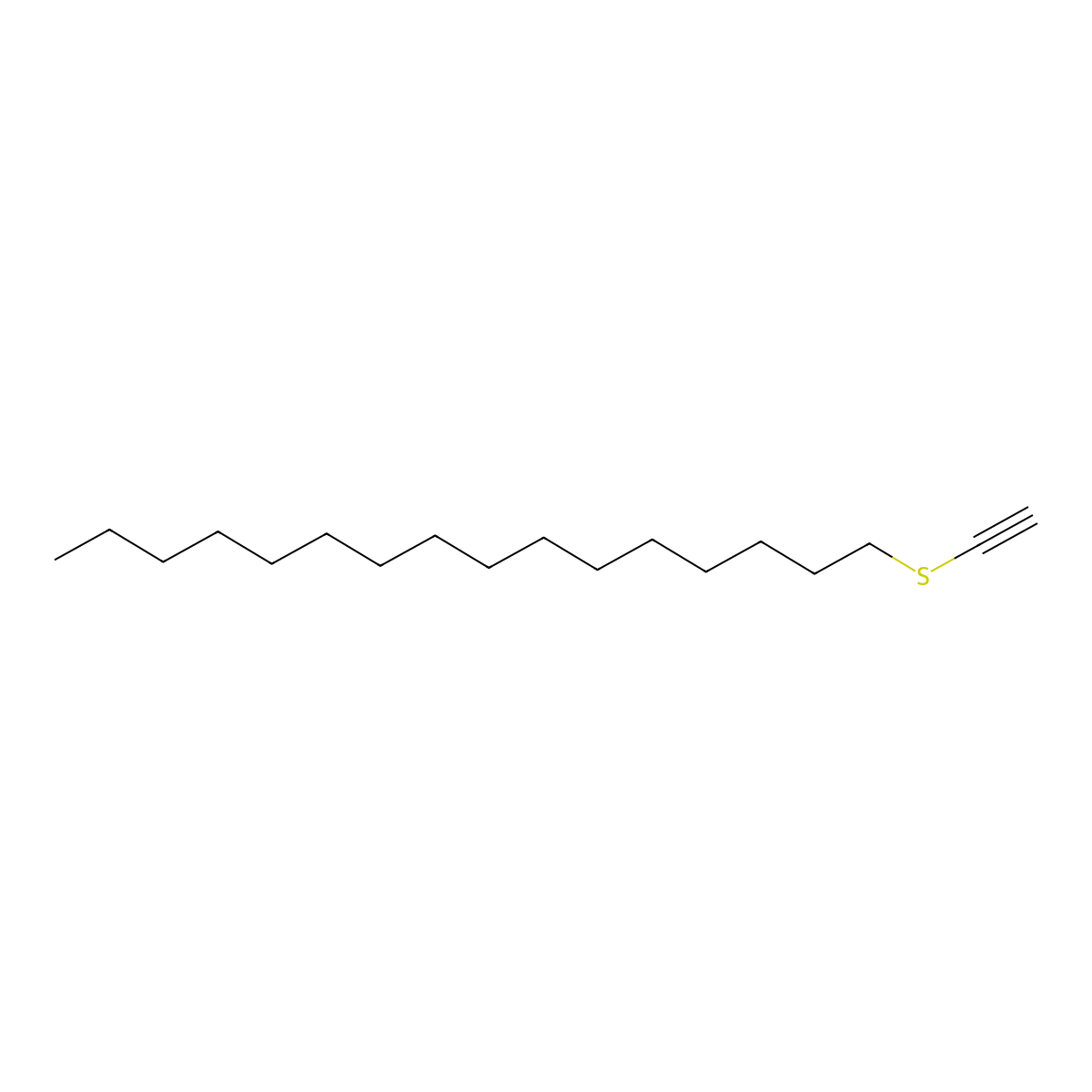 Hexadecane, 1-(ethynylthio)- molecular structure, CAS 143570-83-6