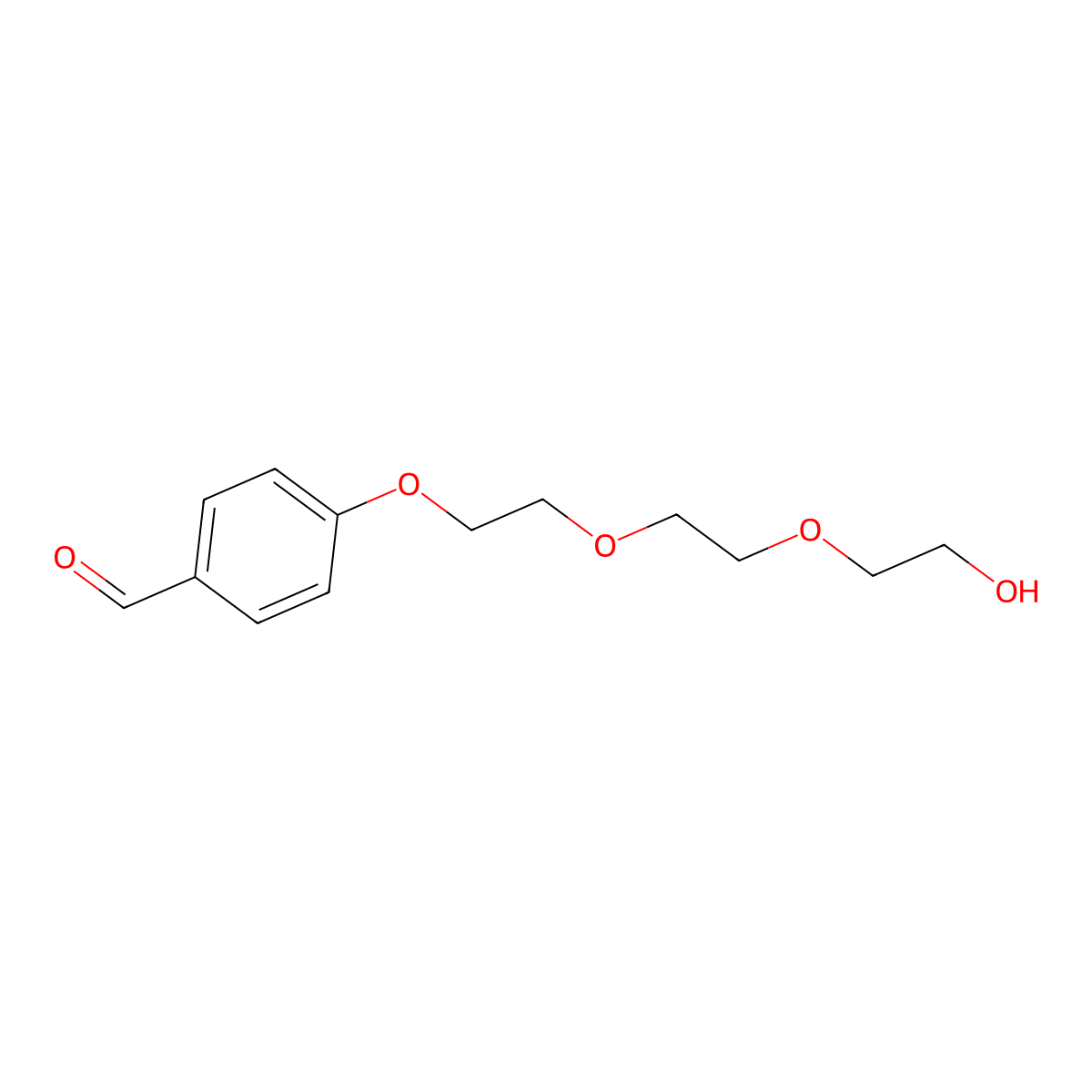 4-(2-(2-(2-Hydroxyethoxy)ethoxy)ethoxy)benzaldehyde molecular structure, CAS 143570-97-2
