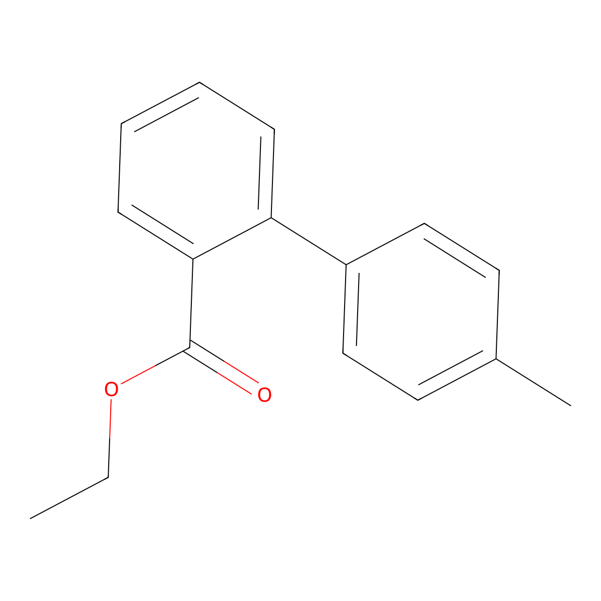 4'-Methyl-biphenyl-2-carboxylic acid ethyl ester molecular structure, CAS 143573-45-9