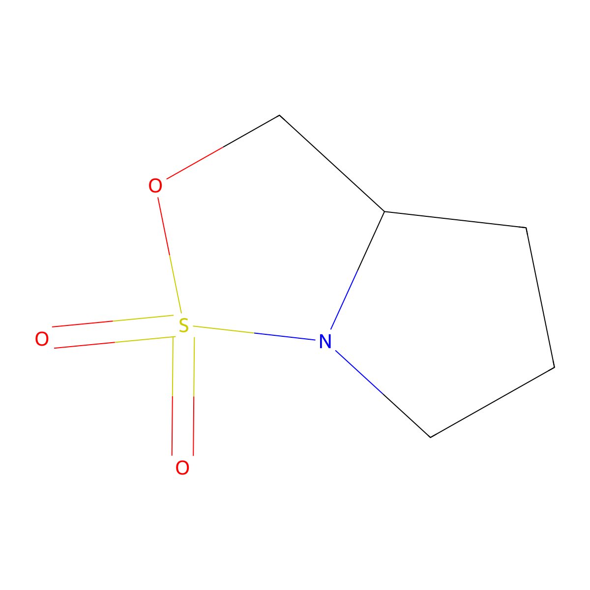 (R)-Tetrahydro-3H-pyrrolo[1,2-C][1,2,3]oxathiazole 1,1-dioxide molecular structure, CAS 143577-46-2