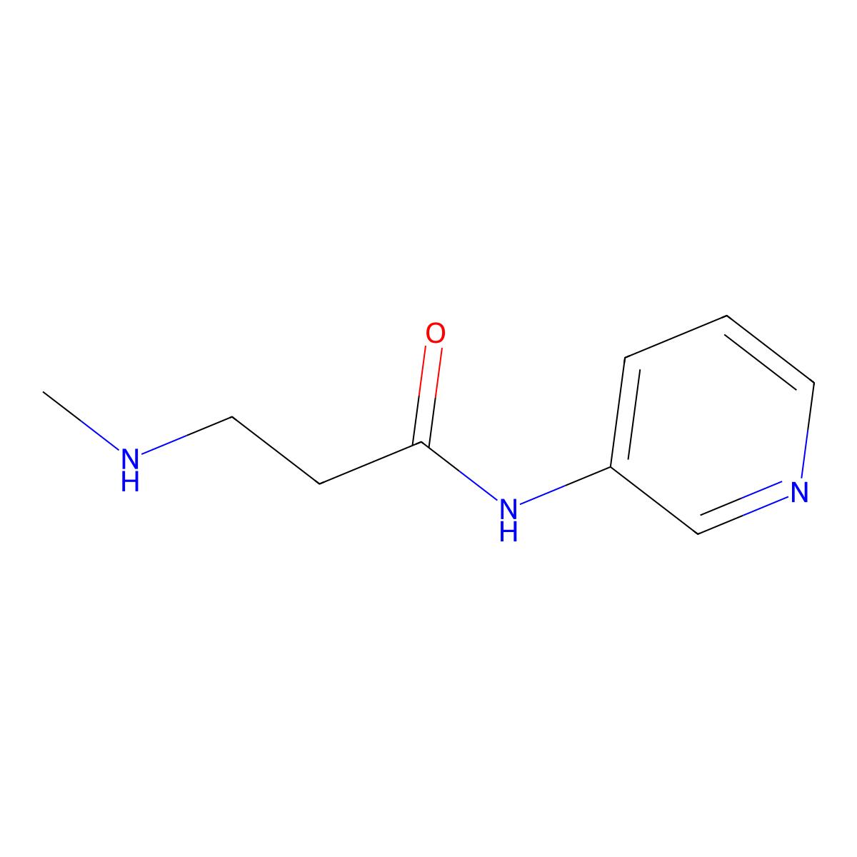 N~3~-methyl-N-pyridin-3-yl-beta-alaninamide molecular structure, CAS 1435804-15-1