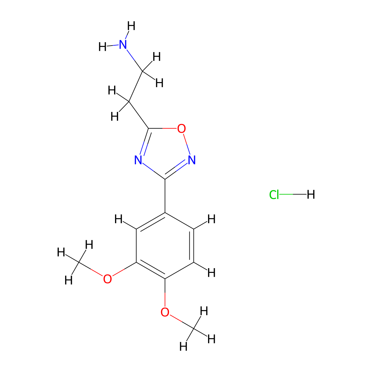 2-[3-(3,4-Dimethoxyphenyl)-1,2,4-oxadiazol-5-yl]ethan-1-amine hydrochloride molecular structure, CAS 1435804-57-1
