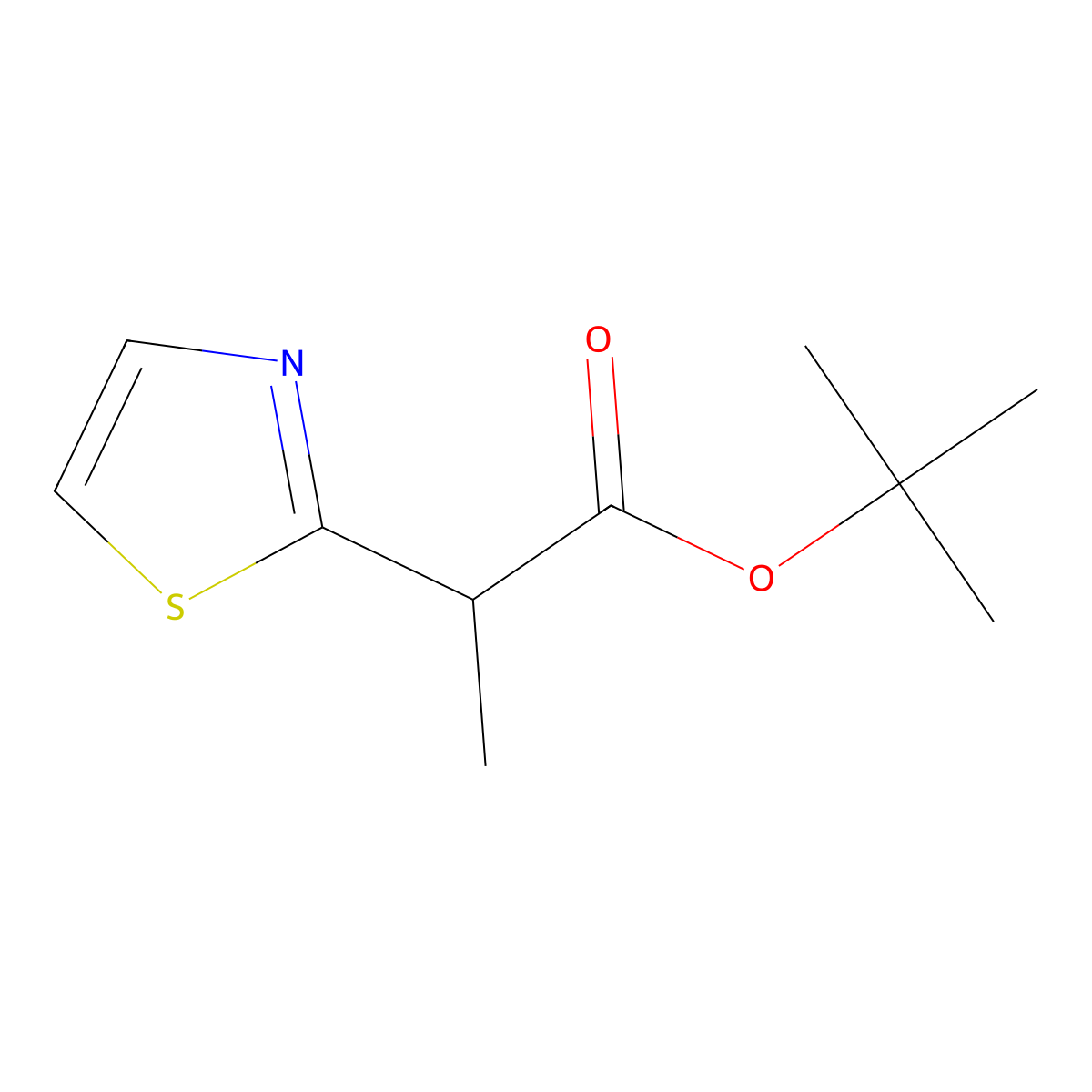 tert-Butyl 2-(thiazol-2-yl)propanoate molecular structure, CAS 1435805-74-5