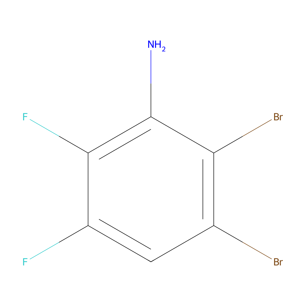 2,3-Dibromo-5,6-difluoroaniline molecular structure, CAS 1435806-67-9