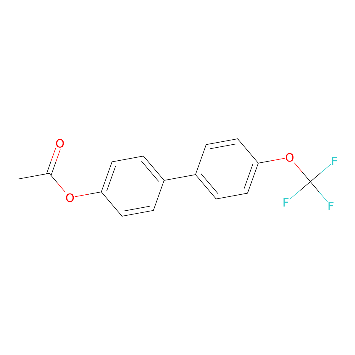 4-Acetoxy-4'-biphenylyl(trifluoromethyl) ether molecular structure, CAS 143582-94-9