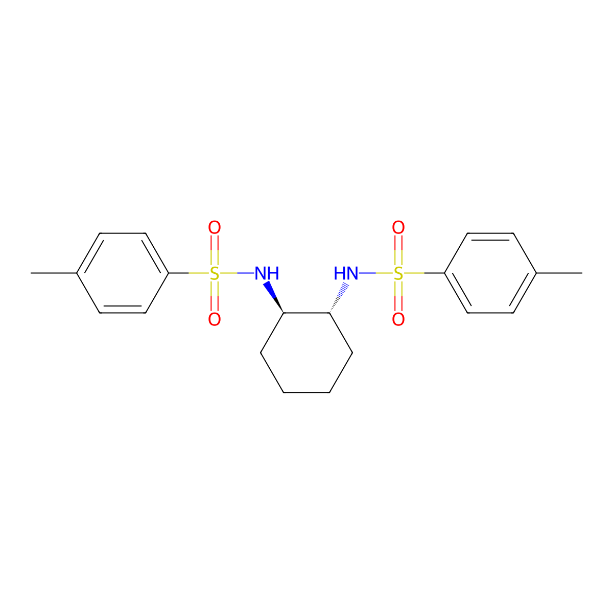 N,N'-((1R,2R)-Cyclohexane-1,2-diyl)bis(4-methylbenzenesulfonamide) molecular structure, CAS 143585-47-1