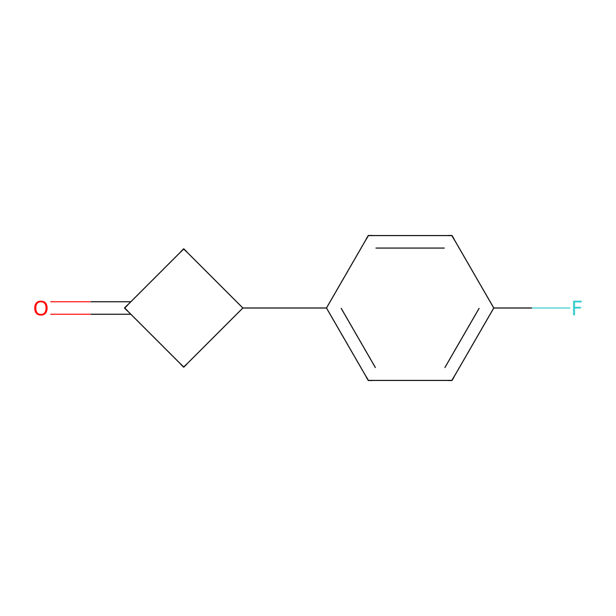 3-(4-Fluorophenyl)cyclobutan-1-one molecular structure, CAS 143589-42-8