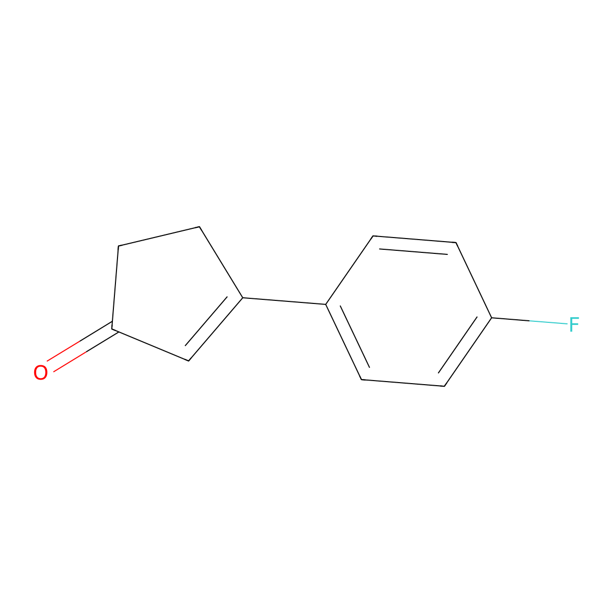2-Cyclopenten-1-one, 3-(4-fluorophenyl)- molecular structure, CAS 143589-79-1