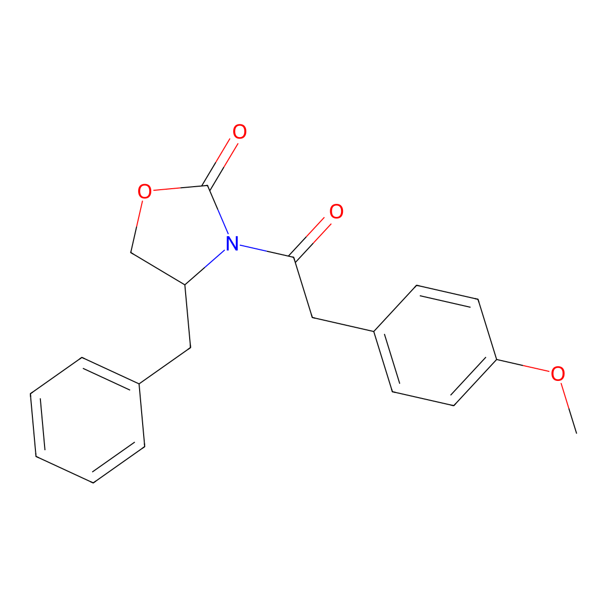 (S)-4-Benzyl-3-[2-(4-methoxyphenyl)acetyl]-2-oxazolidinone molecular structure, CAS 143589-97-3