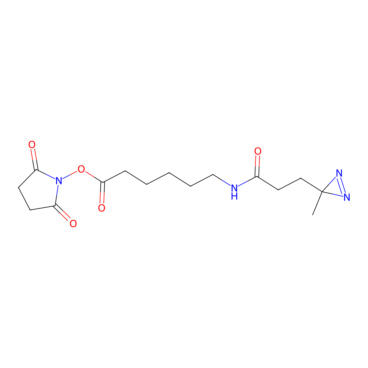 2,5-dioxopyrrolidin-1-yl 6-(3-(3-methyl-3H-diazirin-3-yl)propanamido)hexanoate molecular structure, CAS 1435895-19-4