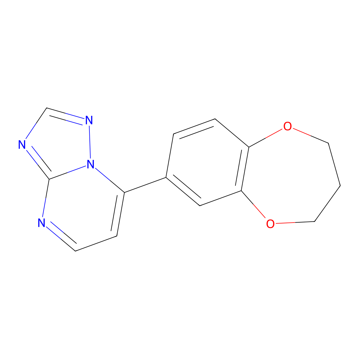 7-(3,4-dihydro-2H-1,5-benzodioxepin-7-yl)[1,2,4]triazolo[1,5-a]pyrimidine molecular structure, CAS 1435898-58-0
