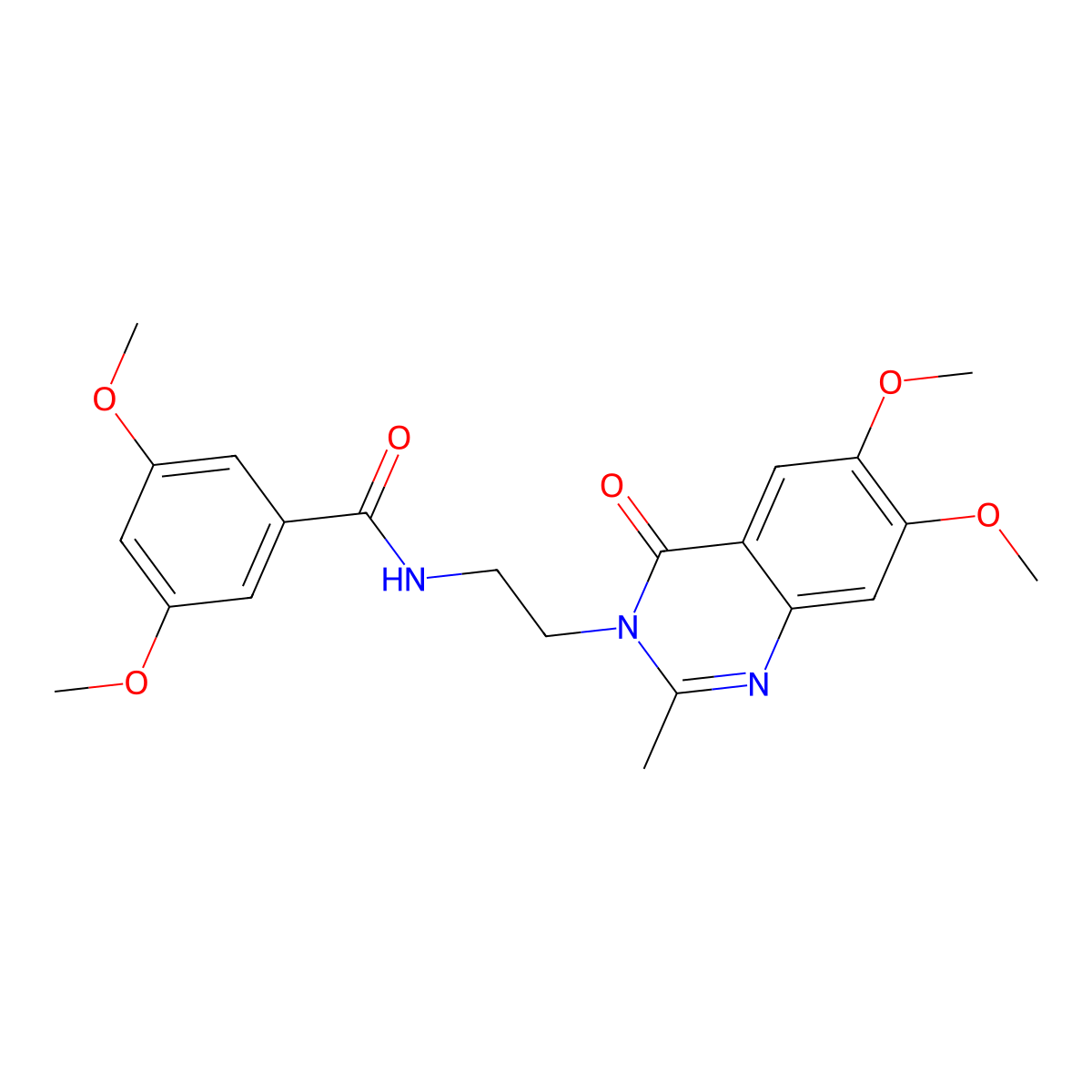 N-[2-(6,7-dimethoxy-2-methyl-4-oxoquinazolin-3(4H)-yl)ethyl]-3,5-dimethoxybenzamide molecular structure, CAS 1435898-68-2