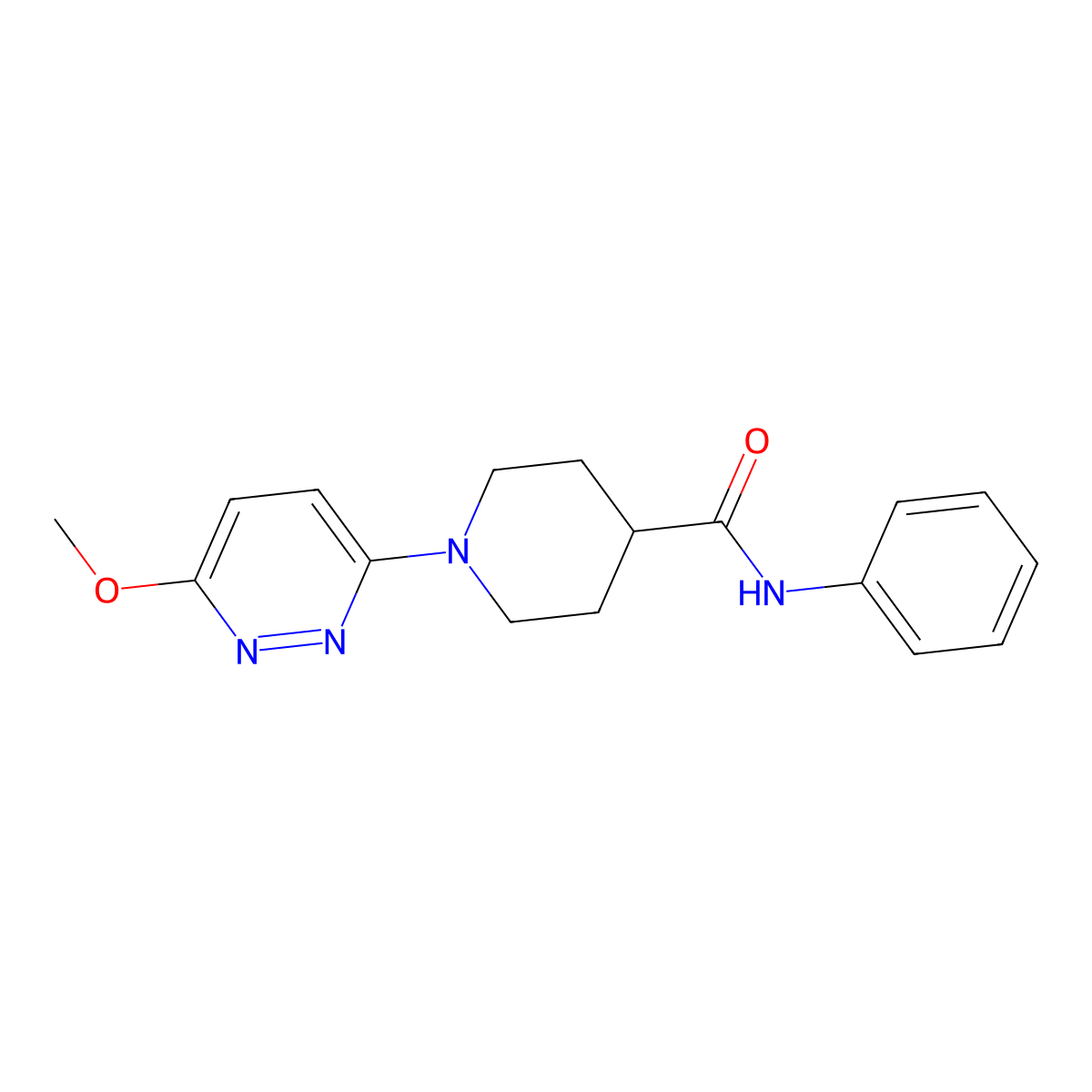1-(6-methoxypyridazin-3-yl)-N-phenylpiperidine-4-carboxamide molecular structure, CAS 1435898-94-4