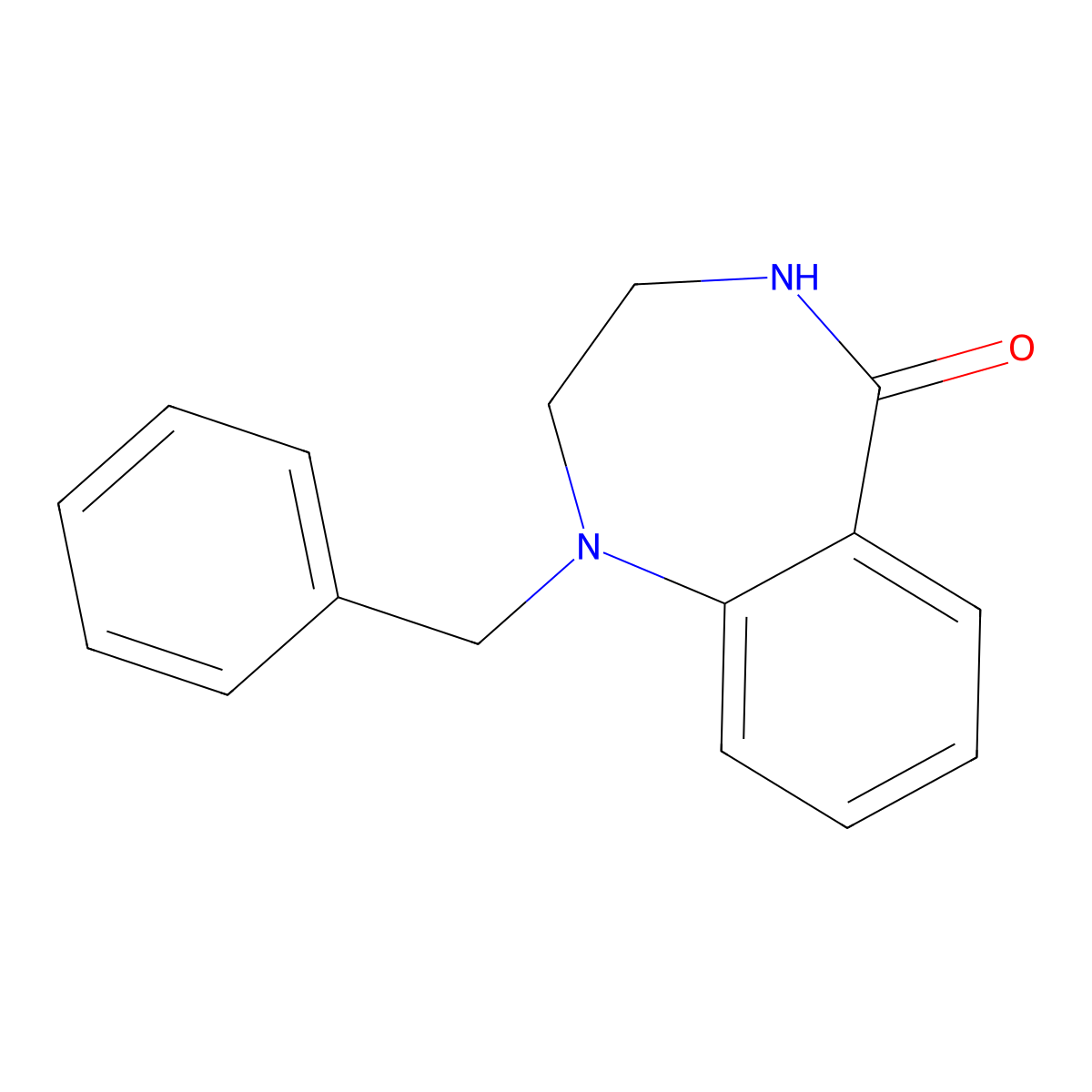 1-benzyl-1,2,3,4-tetrahydro-5H-1,4-benzodiazepin-5-one molecular structure, CAS 14359-85-4