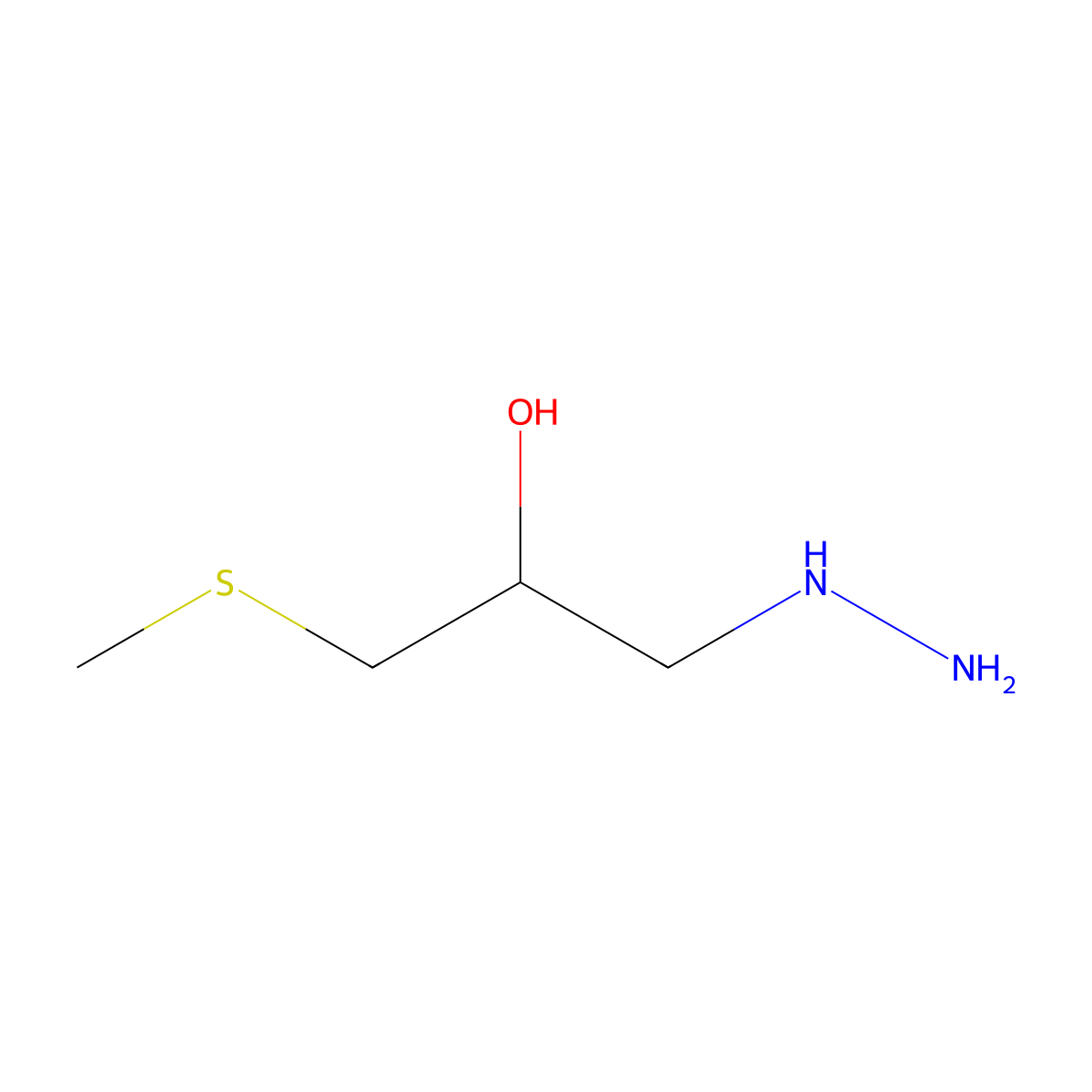 1-Hydrazino-3-(methylthio)propan-2-ol molecular structure, CAS 14359-97-8