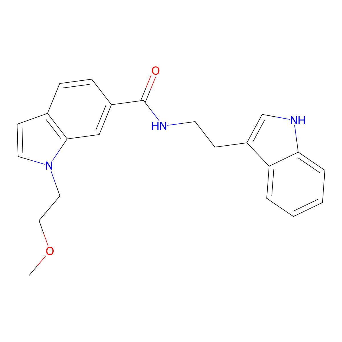 N-[2-(1H-indol-3-yl)ethyl]-1-(2-methoxyethyl)-1H-indole-6-carboxamide molecular structure, CAS 1435900-45-0