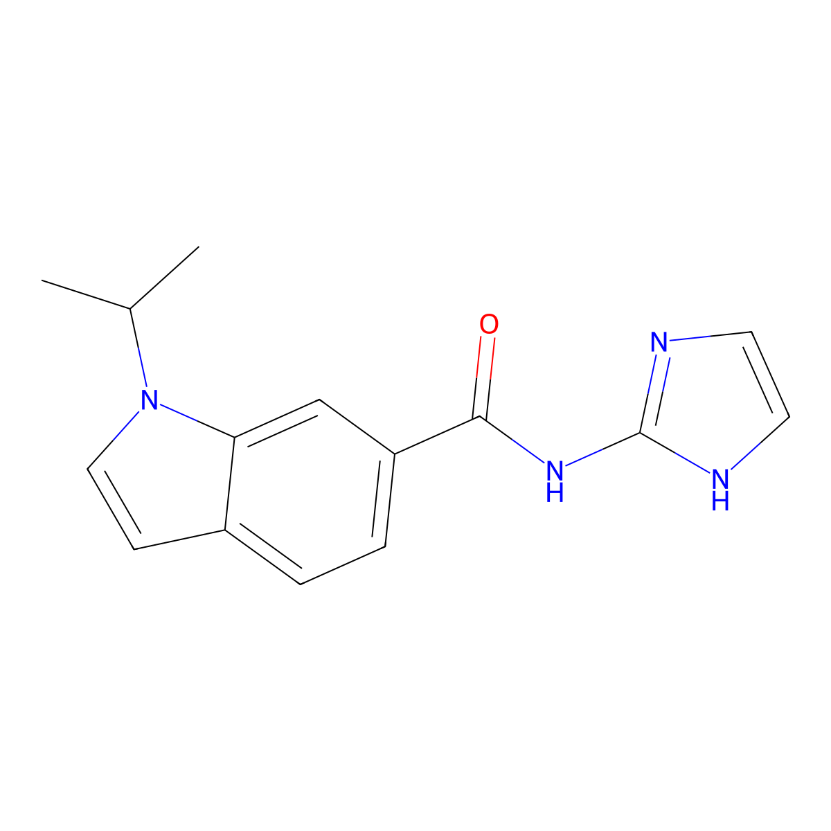 N-(1H-imidazol-2-yl)-1-(propan-2-yl)-1H-indole-6-carboxamide molecular structure, CAS 1435901-08-8