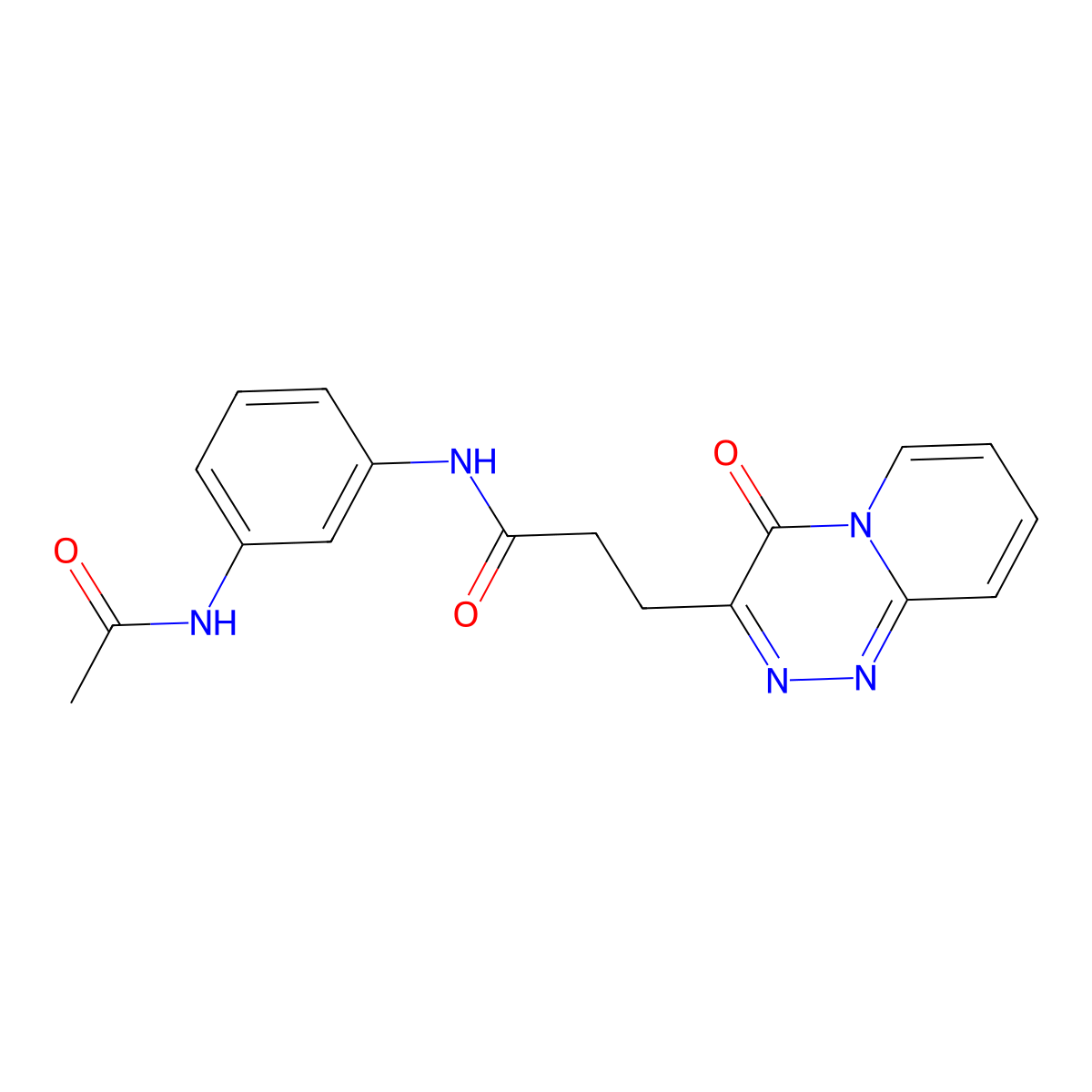 N-(3-acetamidophenyl)-3-(4-oxo-4H-pyrido[2,1-c][1,2,4]triazin-3-yl)propanamide molecular structure, CAS 1435905-33-1