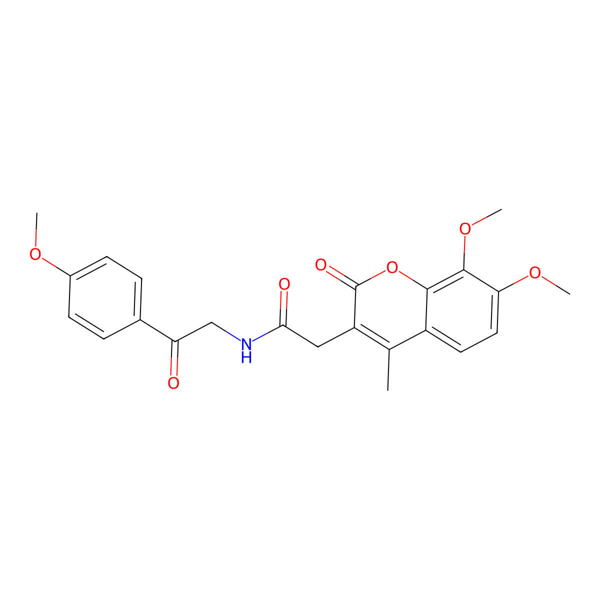 2-(7,8-dimethoxy-4-methyl-2-oxo-2H-chromen-3-yl)-N-[2-(4-methoxyphenyl)-2-oxoethyl]acetamide molecular structure, CAS 1435905-51-3