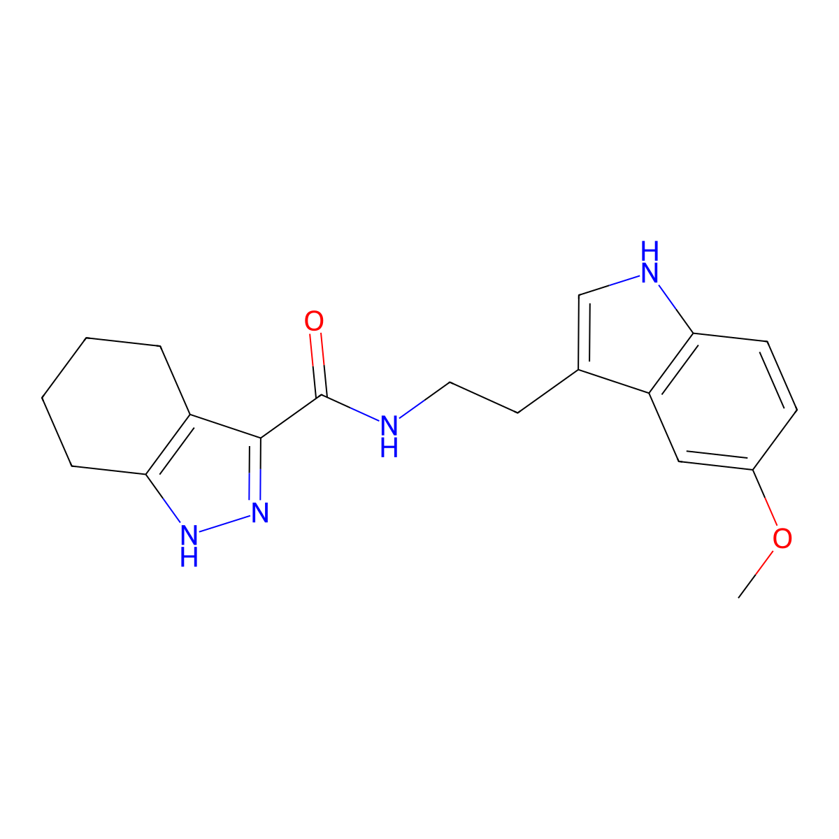 N-[2-(5-methoxy-1H-indol-3-yl)ethyl]-4,5,6,7-tetrahydro-1H-indazole-3-carboxamide molecular structure, CAS 1435906-47-0