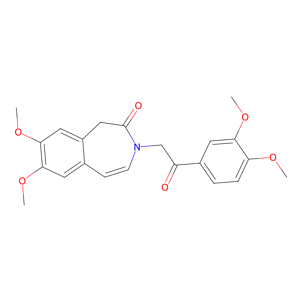 3-[2-(3,4-dimethoxyphenyl)-2-oxoethyl]-7,8-dimethoxy-1,3-dihydro-2H-3-benzazepin-2-one molecular structure, CAS 1435906-53-8
