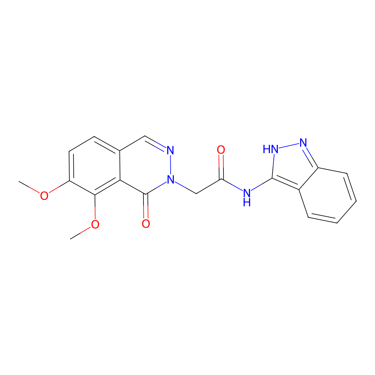 2-(7,8-dimethoxy-1-oxophthalazin-2(1H)-yl)-N-(2H-indazol-3-yl)acetamide molecular structure, CAS 1435906-54-9